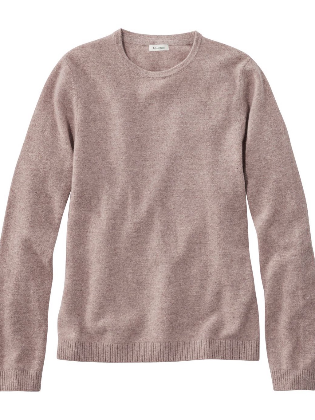 L.L. Bean Cream Classic Cashmere Crewneck Sweater